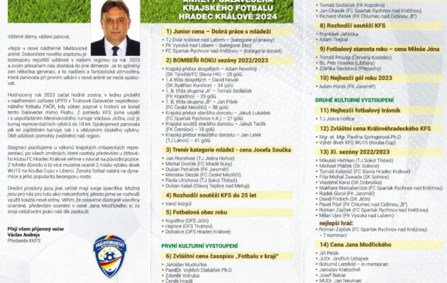 Galavečer krajského fotbalového svazu