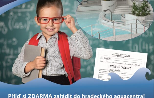 S dobrým vysvědčením zdarma do aquacentra! Akce platí až do pátku