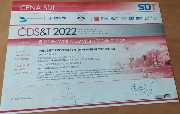 Inteligentní dopravní systém v Hradci získal ocenění dopravních odborníků