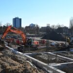 Stavba stadionu březen 2022