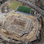 Stavba stadionu březen 2022