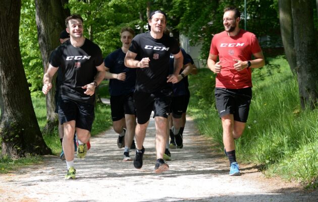 Hradečtí hokejisté v přípravě. Novým asistentem se stal Hamara