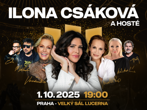 SOUTĚŽ: Vyhrajte vstupenky na koncert v Lucerně a osobní setkání s Ilonou Csákovou!