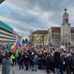 Na náměstí 28. října lidé opět vyjadřovali podporu prezidentovi