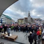 Na náměstí 28. října lidé opět vyjadřovali podporu prezidentovi
