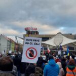 Na náměstí 28. října lidé opět vyjadřovali podporu prezidentovi