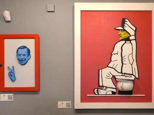 Kozlův nekorektní humor na výstavě PoliArt provází českou politickou scénu