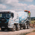 Elektrický autodomíchávač společnosti DS Transport Beton
